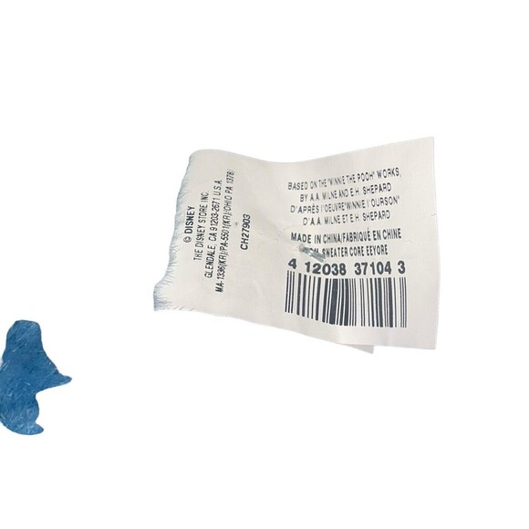 Disney Store Eeyore Snowflake Sweater Winter Holiday Christmas Plush Stuffed Toy - Picture 16 of 16